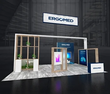 Exhibit booth 20x30 with lounge seating